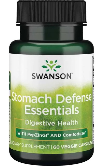 Swanson - Stomach Defense Essentials with PepZinGI and Comforteze - 60 vcaps