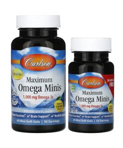 Carlson Labs - Maximum Omega Minis - 60 + 20 softgels