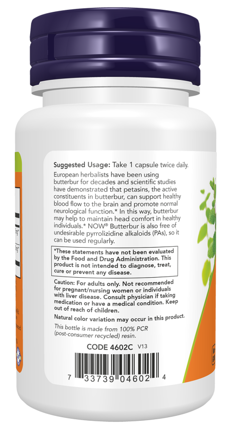 NOW Foods - Butterbur 60 κάψουλες - Image 3