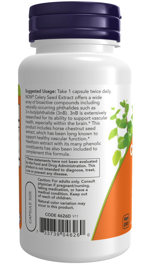 NU Foods - Εκχύλισμα Σπόρων Σέλινου - 60 κάψουλες - Image 3