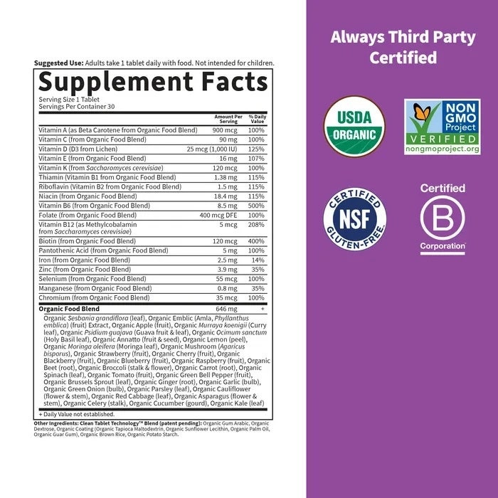 Mykind Organics - Καθημερινό Πολυβιταμινούχο για Γυναίκες, 60 Φυτικές Ταμπλέτες - Image 2