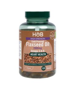 Holland & BarrettVegan High Strength Flaxseed Triple Omega 3-6-9 Oil 120 Capsules(416)Heart HealthEveryday Health