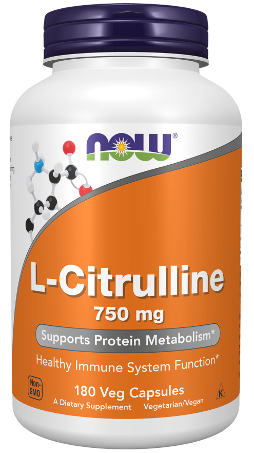 NOW Foods - L-Κιτρουλίνη 750mg, 90 κάψουλες - Image 2