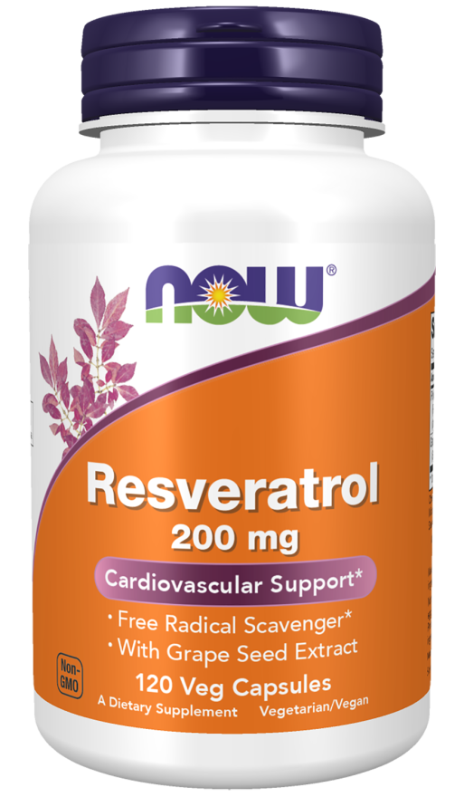 NOW Foods - Φυσικό Resveratrol με Εκχύλισμα Κόκκινου Κρασιού, 200mg - 60 κάψουλες - Image 4