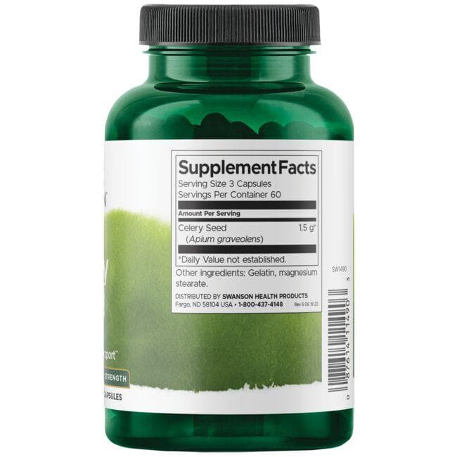 Swanson - Κάψουλες σέλινου 500 mg, 180 κάψουλες - Image 2