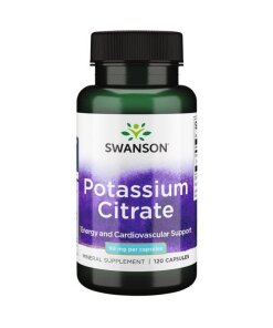 SWANSON Cytrynian Potasu 120kaps