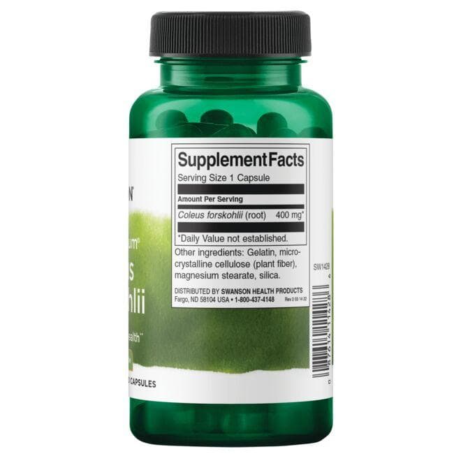 Swanson - Πλήρες Φάσμα Coleus Forskohlii 400mg, 60 κάψουλες - Image 2