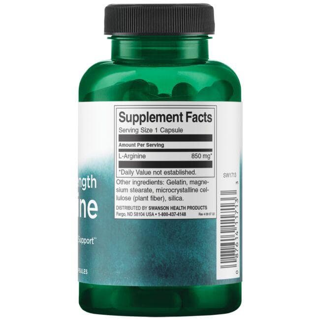 Swanson - L-Arginine Forte 850 mg, 90 κάψουλες - Image 2