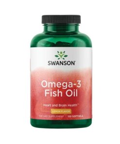 SWANSON Omega-3 smak cytrynowy 150 ¿elek