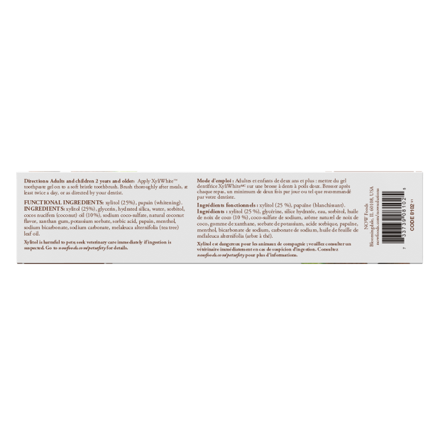 NOW Foods - XyliWhite, Kokosolie Tandpasta Gel - 181g - Image 2