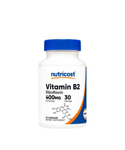 Nutricost - Vitamin B2 Riboflavin 400 mg (30 Capsules)